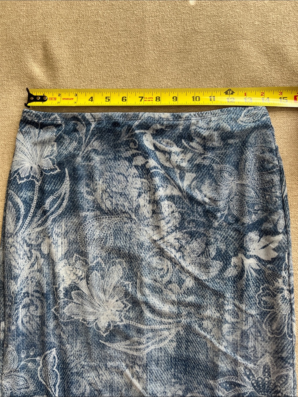 See You Monday Blue Floral Skirt - Picture 5 of 6